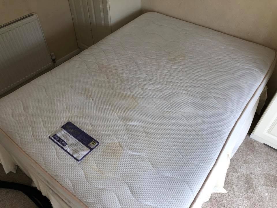 The same mattress after deep cleaning